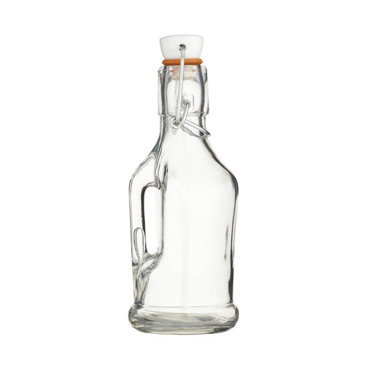 HM Бутылка стеклянная с керамической пробкой и зажимом 210мл (17см) с ручкой  (арт. 161864)