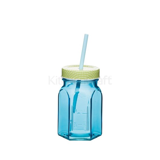 Coolmovers Wishful Чашка скляна з кришкою і трубочкою синя 350мл