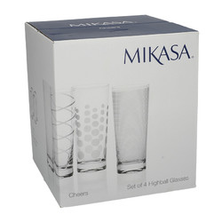 Mikasa Cheers Набор стаканов из хрусталя 4 ед