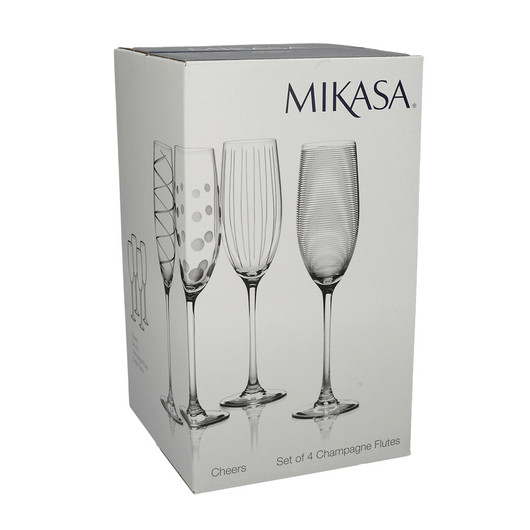 Mikasa Cheers Набор бокалов для шампанского из хрусталя 4 ед  (арт. 5159318)