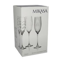 Mikasa Cheers Набір бокалів для шампанського із кришталевого скла 4 од