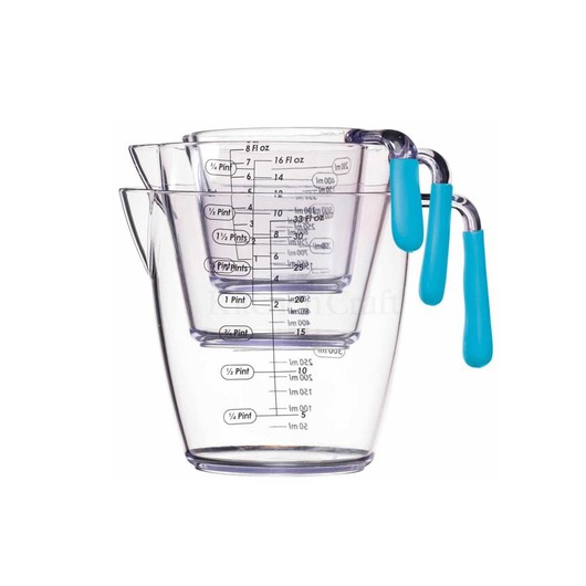 CW Набір мірних склянок 3 одиниці блакитний