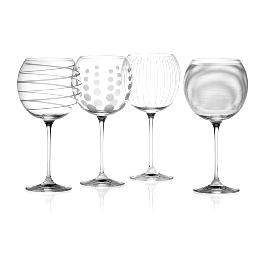 Mikasa Cheers Набор шаровидных бокалов для вина и коктейлей из хрусталя 4 ед  (арт. 5159316)