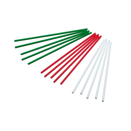 SDI Палочки для мини тортиков (кейк попс) цветные 15см 60 единиц (белые/зеленые/красные)  (арт. 474148)