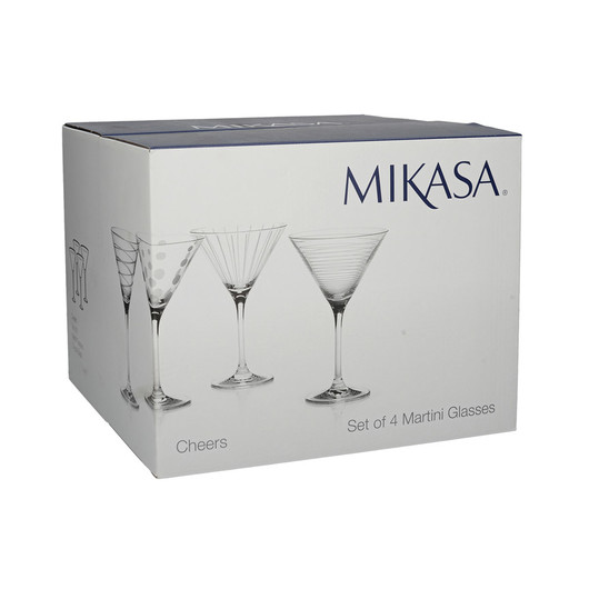 Mikasa Cheers Набір бокалів для мартіні із кришталевого скла 4 од  (арт. 5159319)