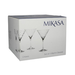 Mikasa Cheers Набор бокалов для мартини из хрусталя 4 ед
