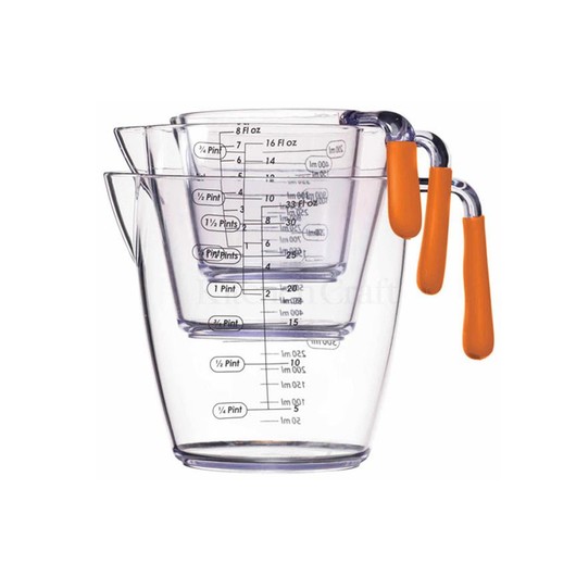 CW Набір мірних склянок 3 одиниці помаранчевий
