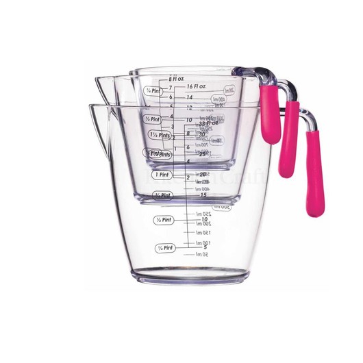 CW Набір мірних склянок 3 одиниці рожевий