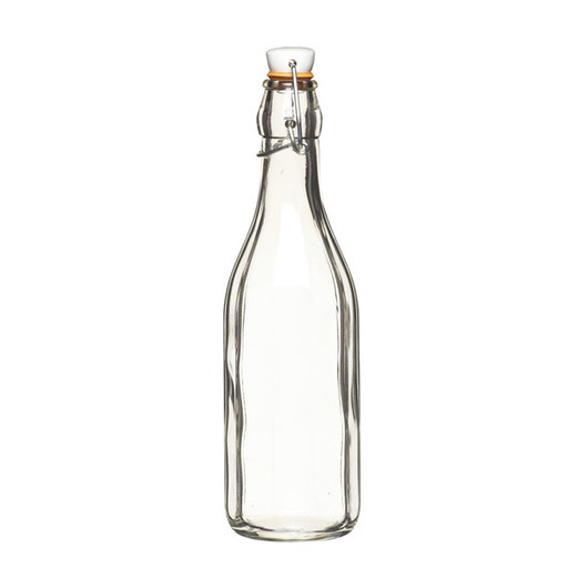 HM Бутылка стеклянная с керамической пробкой и зажимом 500мл (26см)  (арт. 167620)